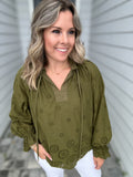 Please Remember Me Blouse - Olive