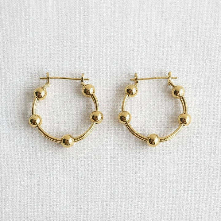 Vintage Geometric Double Circle Dangle Earrings