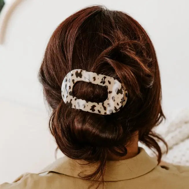 TELETIES: Medium Flat Round Clip - B Social Boutique