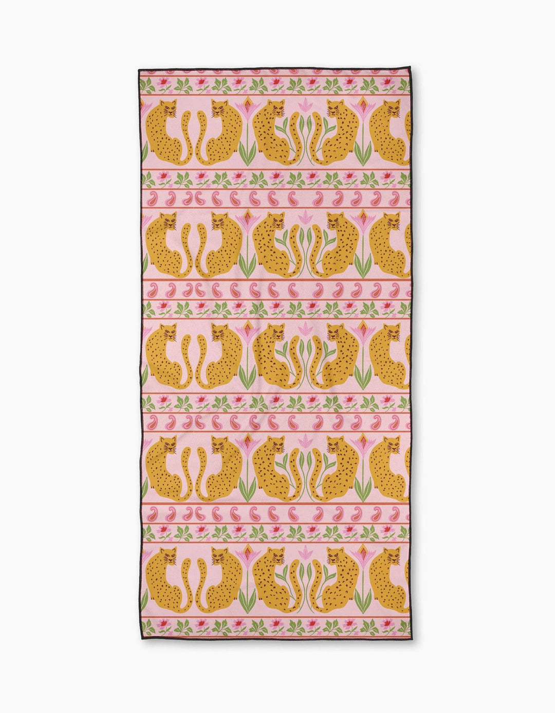 Jungle Blooms Pink Beach Towel
