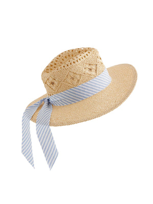 MEL HAT - Blue + White Bow