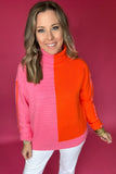 THML: Double Trouble Pink + Orange Sweater