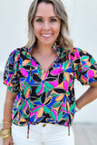 Mixed Emotions Blouse -  Multi