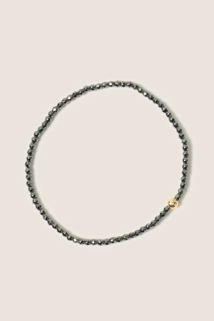 enewton: Classic Faceted Hematite 2mm Bracelet