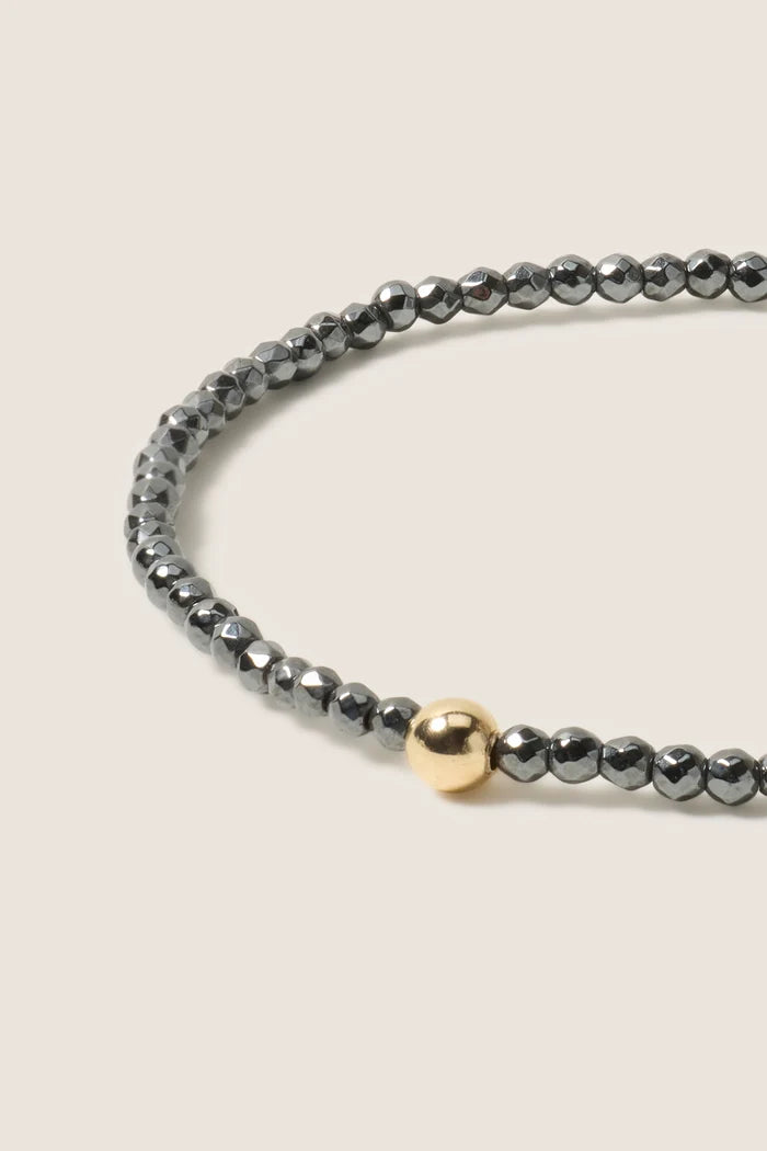 enewton: Classic Faceted Hematite 2mm Bracelet