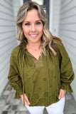 Please Remember Me Blouse - Olive