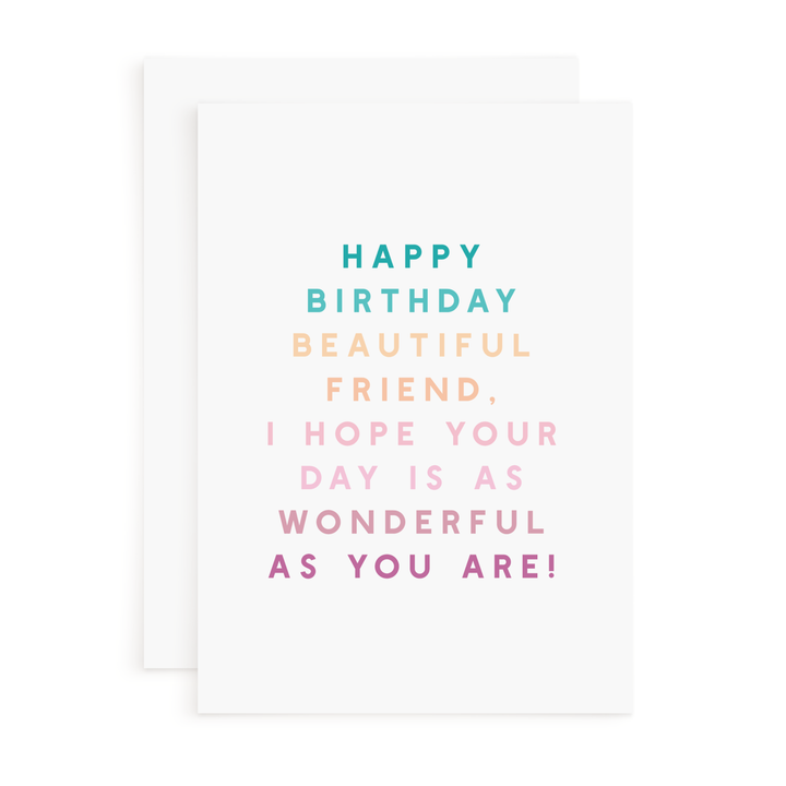 Happy Birthday Card - Beautiful Friend