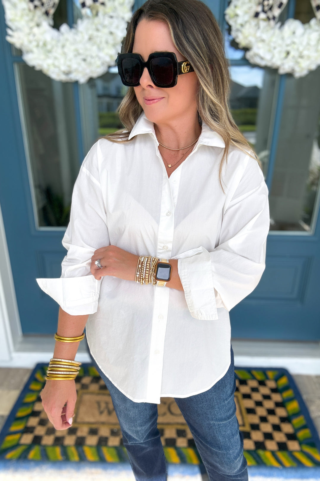 Z Supply: Elevated Poplin Button Shirt - White