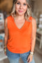 Score Big V-Neck Tank - Orange