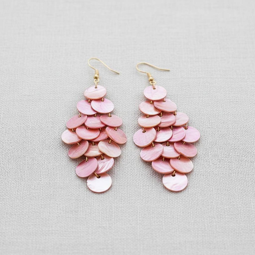 Seaside Shell Tassel Hook Earrings