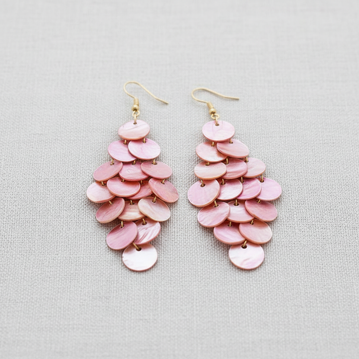 Seaside Shell Tassel Hook Earrings