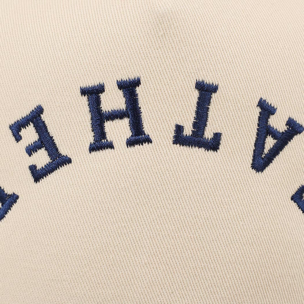 FATHER Upside Down Embroidery Two-Tone Cap: NAVY - B Social Boutique