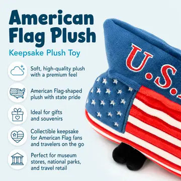 American Flag Stuffed Plush - USA FLAG - B Social Boutique