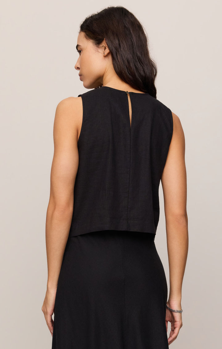 Z Supply: Sloane Linen Top - Black