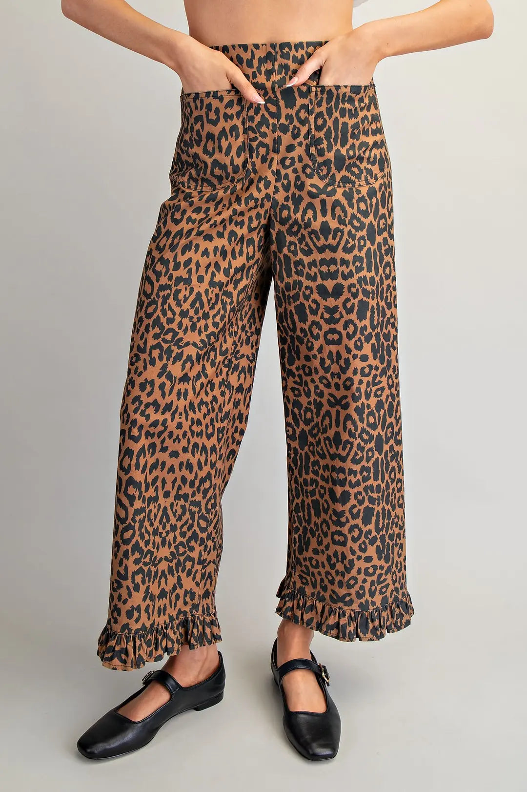 Roar & Ruffle Soft Washed Leopard Pants