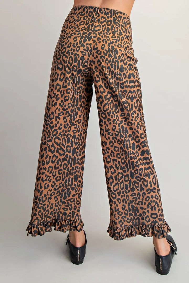 Roar & Ruffle Soft Washed Leopard Pants