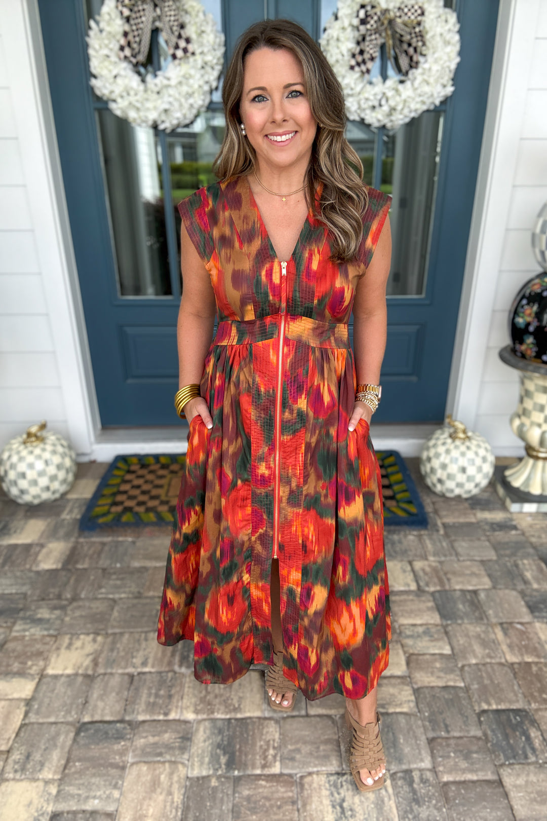 Fall Sunset Midi Dress