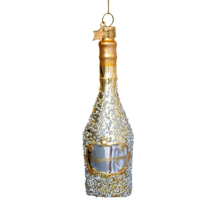 Vondels: Gold Champagne Bottle Ornament