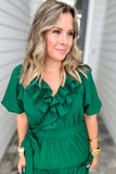 Living For This Midi Dress - Hunter Green