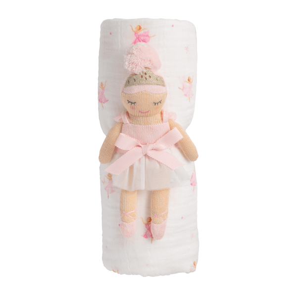 Mud Pie: Ballerina Swaddle and Rattle