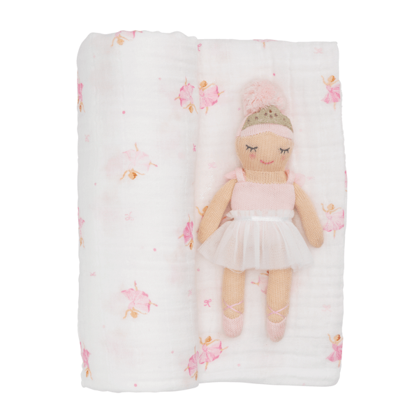 Mud Pie: Ballerina Swaddle and Rattle