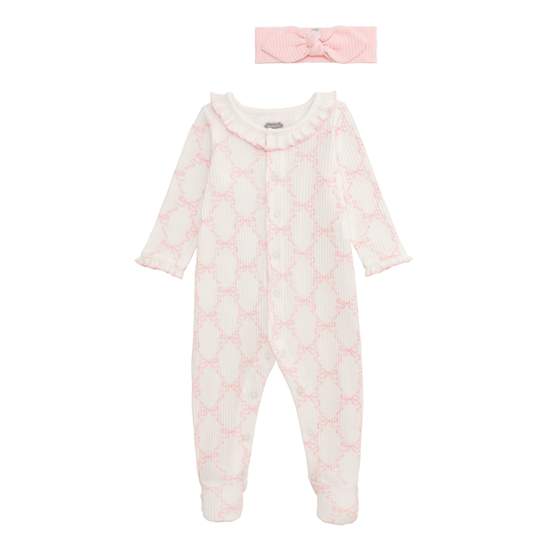 Mud Pie: Bow Print Sleeper - B Social Boutique