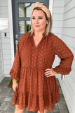 Molly Bracken: Give Thanks Dress - Rust