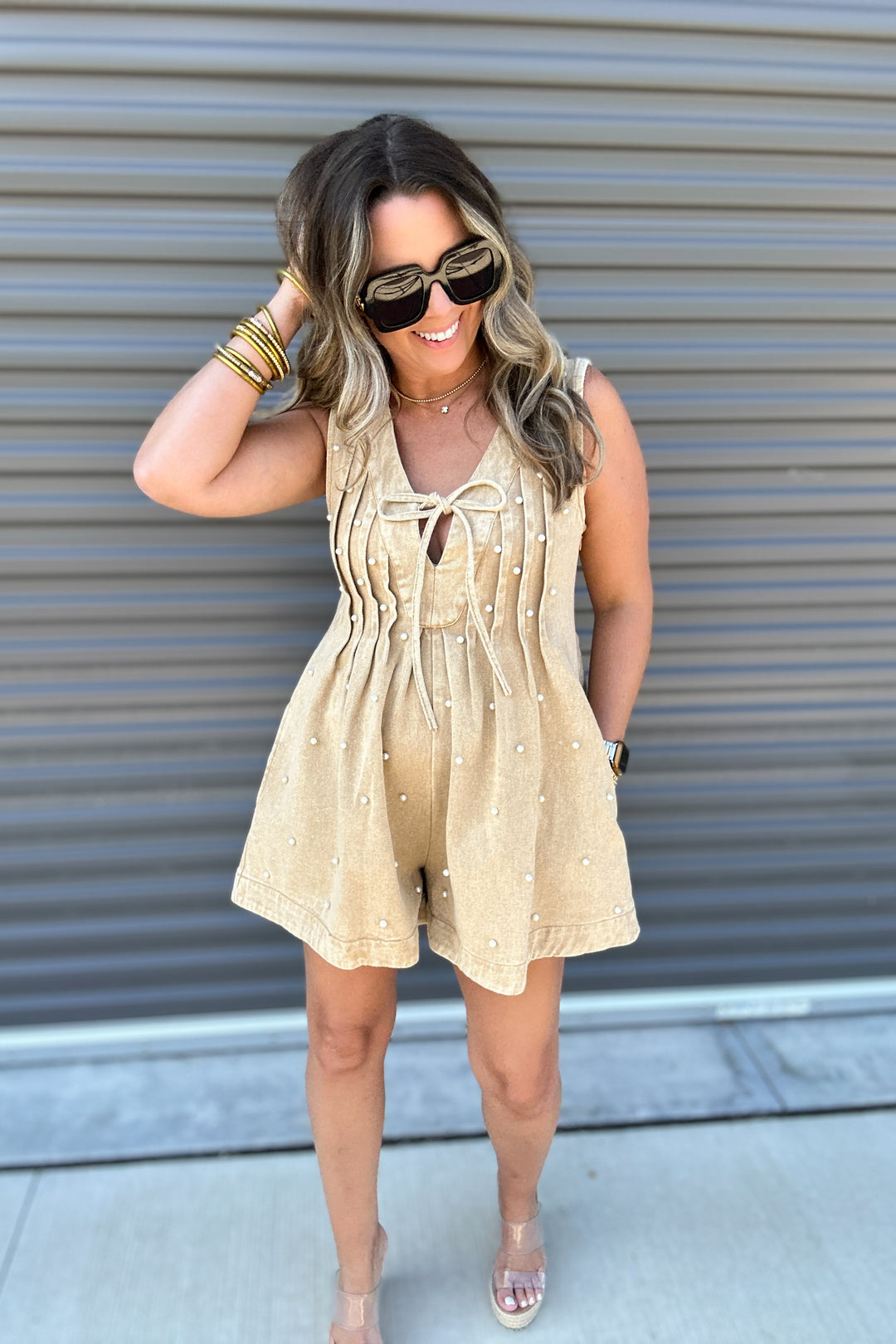 Golden Hour Pearl Romper