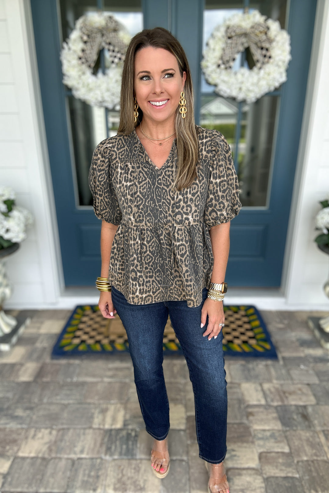 Roaring Into Fall Denim Top