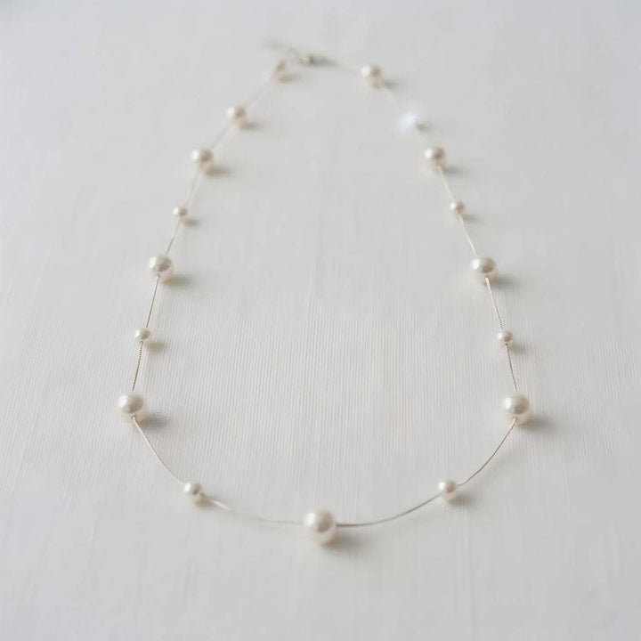 Vintage Inspired Glass Pearl Pendant Necklace