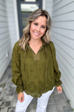 Please Remember Me Blouse - Olive