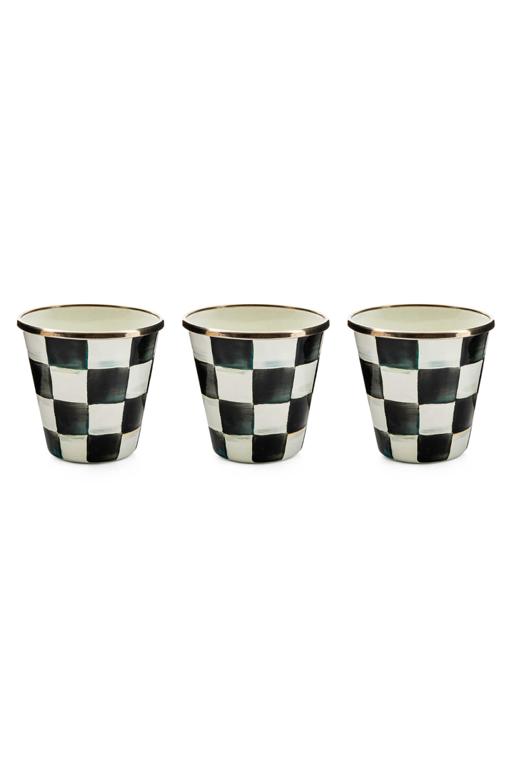MacKenzie Childs: Courtly Check Herb Pots, Set of 3