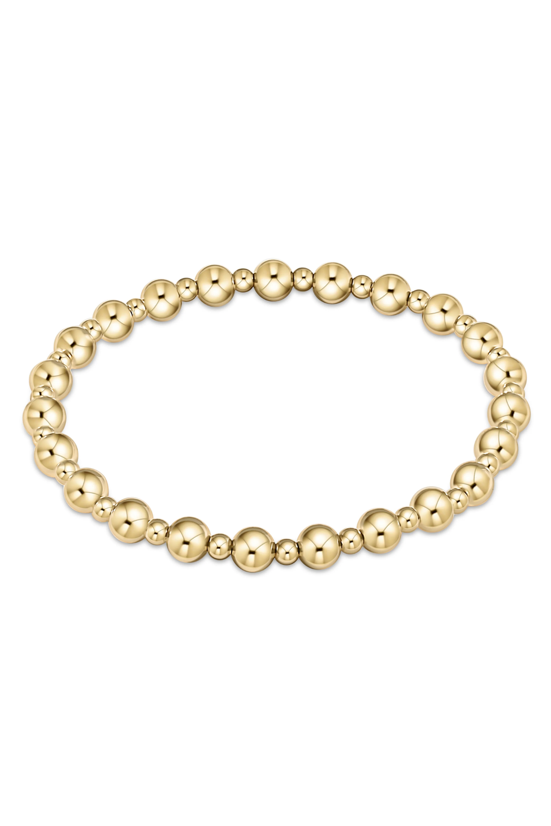 enewton: Classic Grateful Pattern 5mm Gold Bead Bracelet
