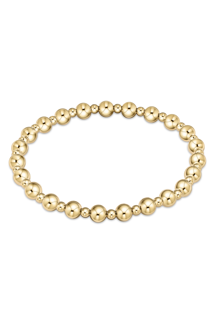 enewton: Classic Grateful Pattern 5mm Gold Bead Bracelet