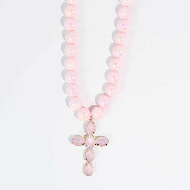 Pink Grace Cross Necklace