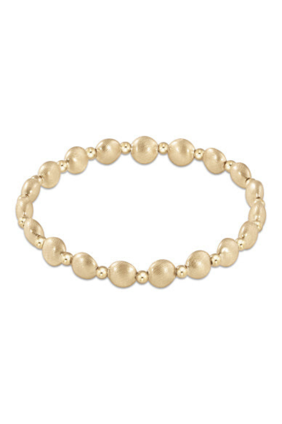 enewton: Honesty Gold Grateful Pattern 6mm Bead Bracelet