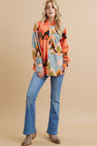 City On Down Collar Top - Grapefruit