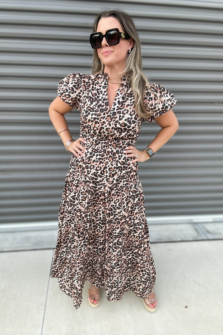 Tomorrow Is Calling Leopard Midi Dress