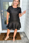 Lead Me Ponte Mini Dress - Black