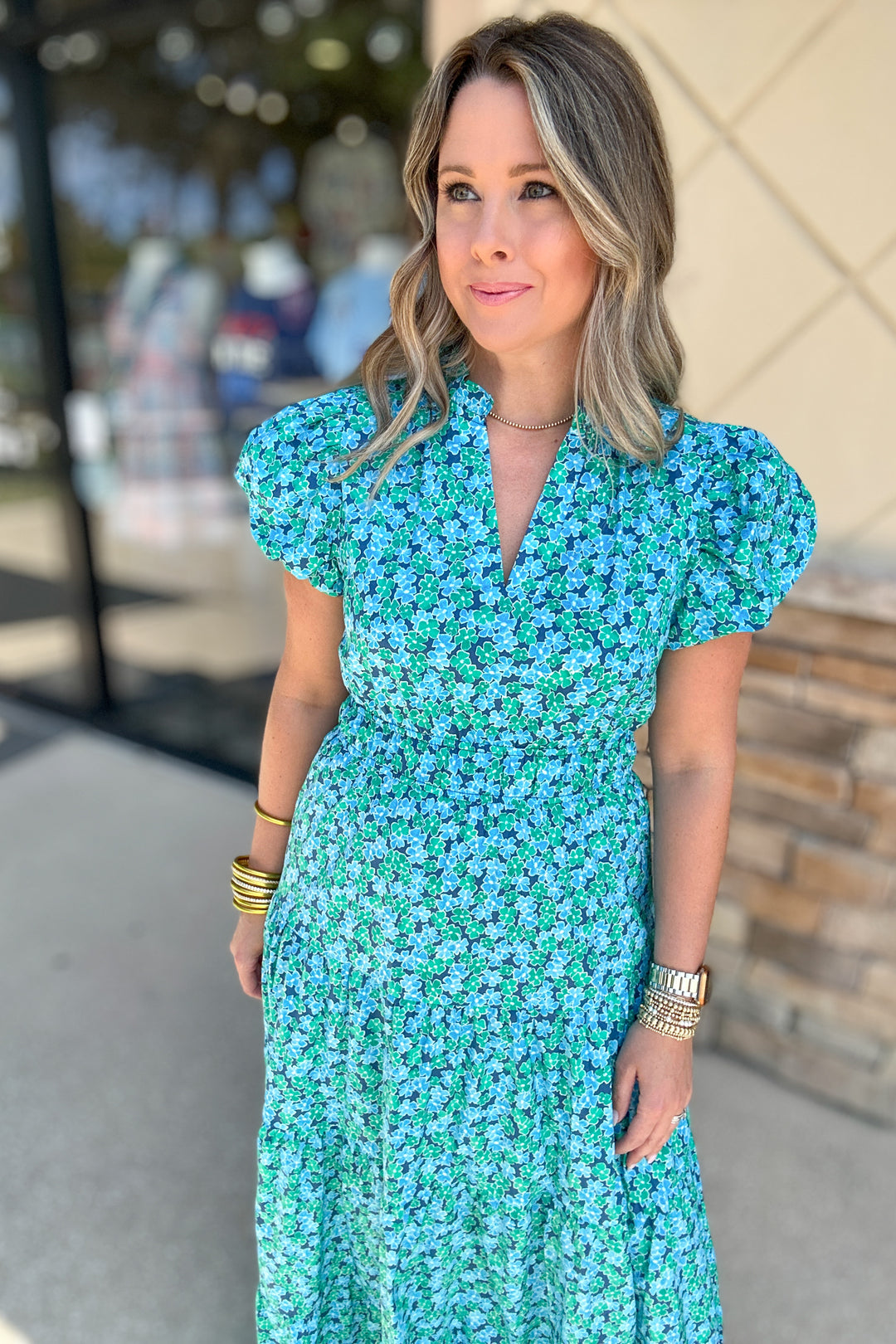 Tomorrow Is Calling Floral Midi Dress - Navy Print