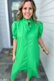 Hole in One Midi Dress - Kelly Green