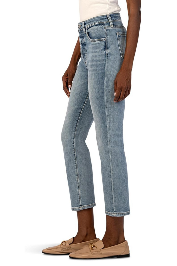 KUT: Elizabeth High Rise Crop Straight Leg Jean - Supported