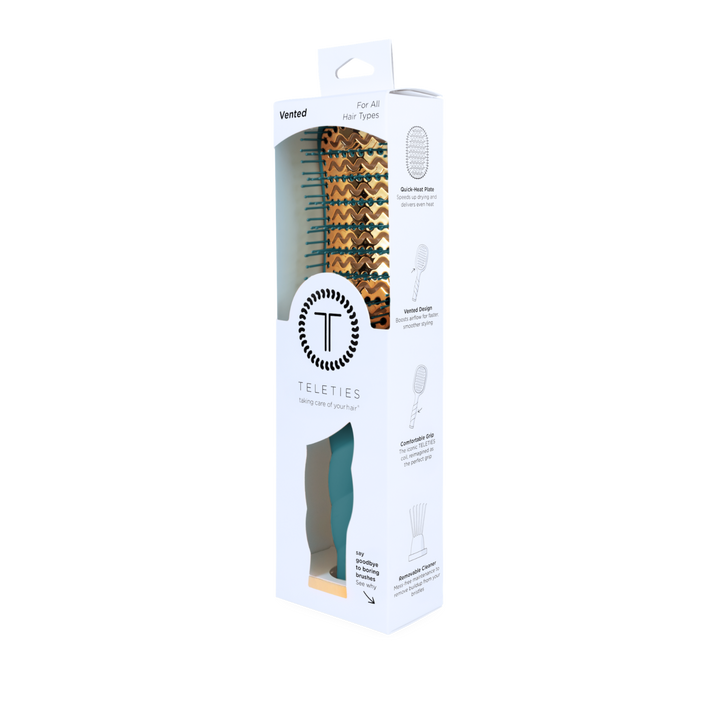 Vented Hair Brush - Teal With It