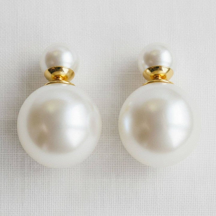 Vintage Glass Pearl Drop Earrings