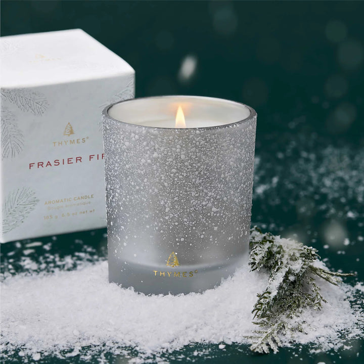 Thymes: Frasier Fir Medium Flocked Collection Poured Candle