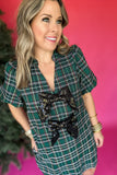 Holiday Traditions Plaid Bow Dress