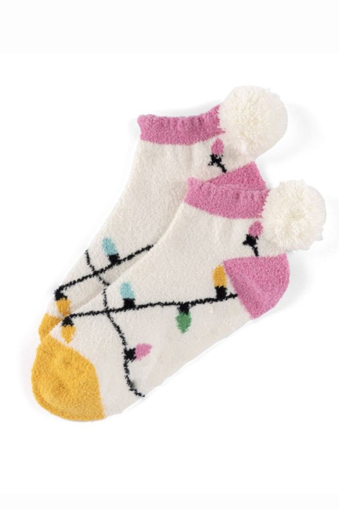 Plush Ankle String Light Cozy Socks - B Social Boutique