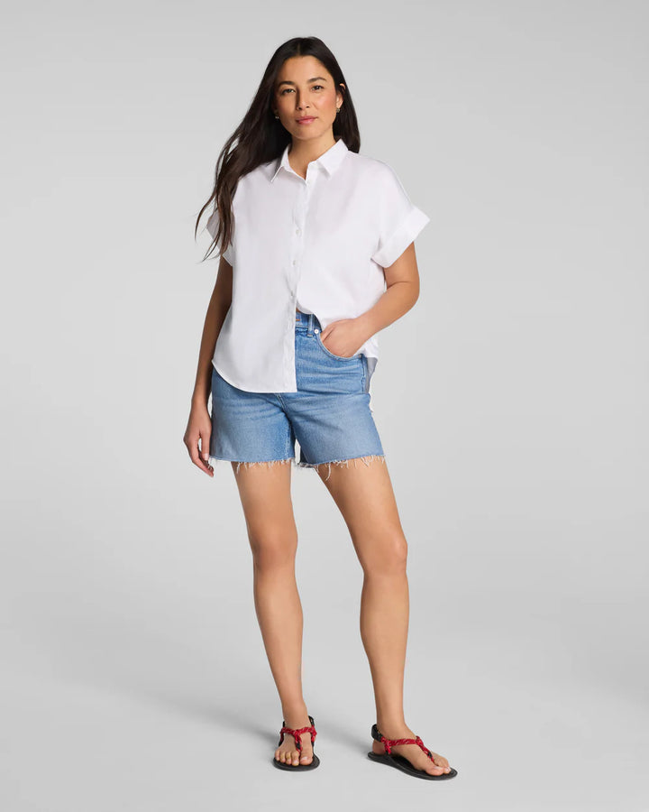 Spanx: Raw Hem Jean Short 5”