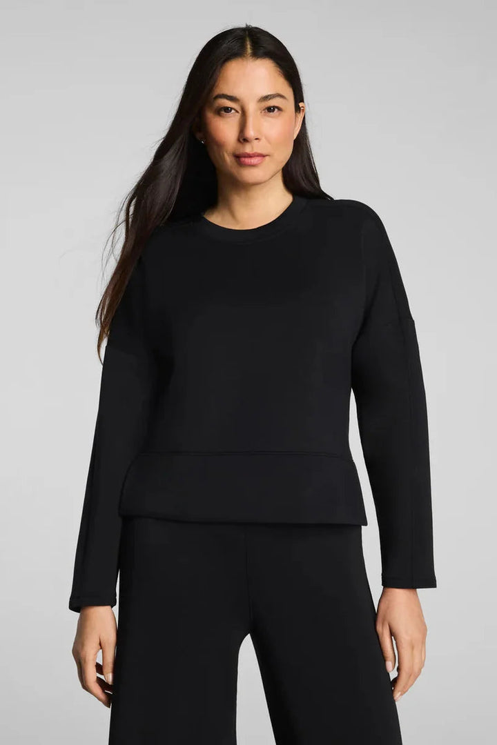 SPANX AirEssentials® Crewneck Long Sleeve Top - Very Black