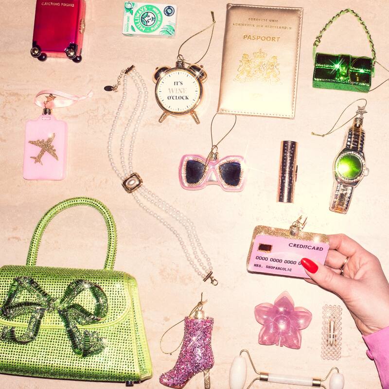 Vondels: Shiny Gold Wine Ornament Glass